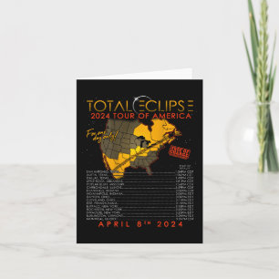 Total Solar Eclipse 2024 Tour Of America 04.08.24 Card