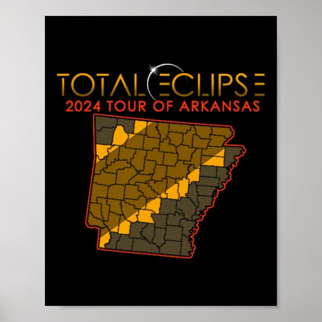 Total Solar Eclipse 2024 Tour Of Arkansas  Poster (Front)