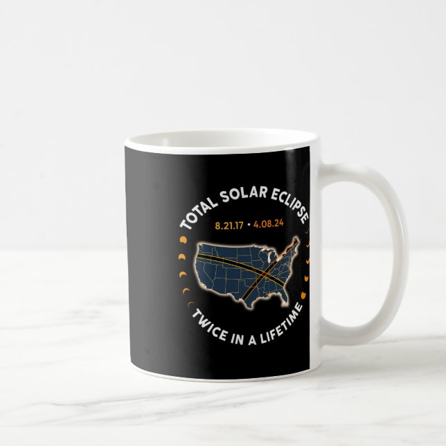 Total Solar Eclipse 2024 Twice In A Lifetime 2017  Coffee Mug (Right)
