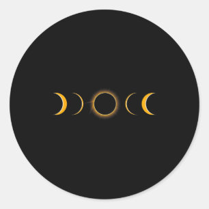 Total Solar Eclipse 2024 Usa April 8 2024 Classic Round Sticker