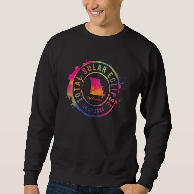 Total Solar Eclipse 2024 USA Missouri Cape Girarde Sweatshirt (Front)