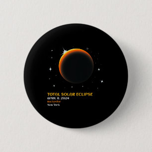 Total Solar Eclipse 2024 V4 6 Cm Round Badge