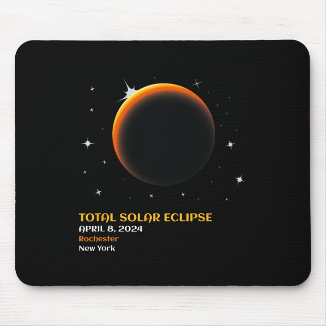 Total Solar Eclipse 2024 V4  Mouse Pad (Front)