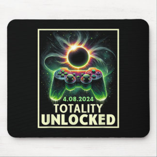 Total Solar Eclipse 2024 Video Game Controller Boy Mouse Pad