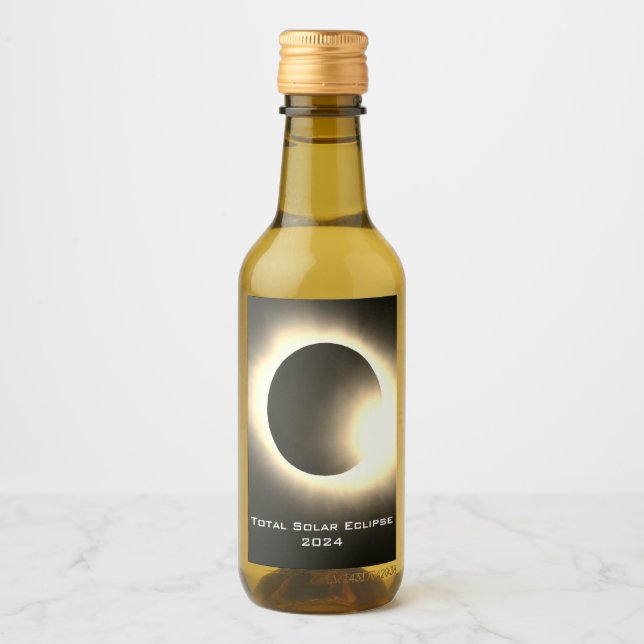 Total solar eclipse 2024 wine label (Front)