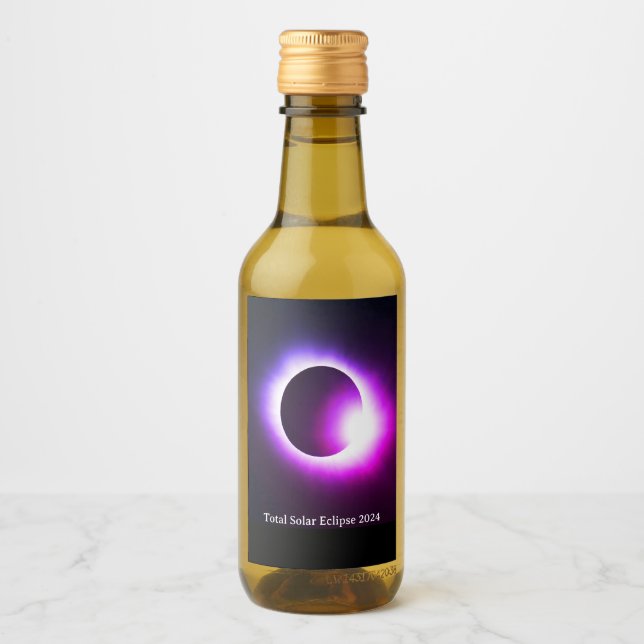 Total solar eclipse 2024 wine label (Front)