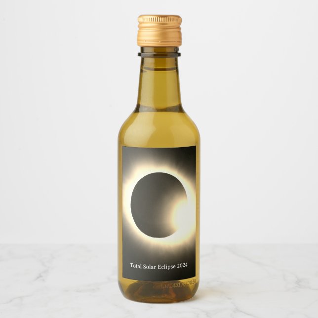 Total solar eclipse 2024 wine label (Front)