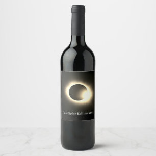 Total solar eclipse 2024 wine label