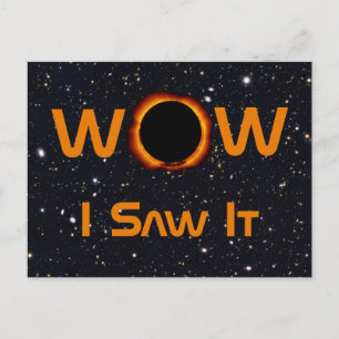 Total Solar Eclipse 2024 WOW I Saw It Postcard