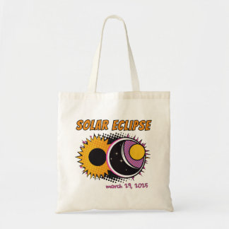 Total solar eclipse 2025 pop art design tote bag