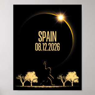 Total Solar Eclipse 2026 Bigfoot 081226 Spain Poster
