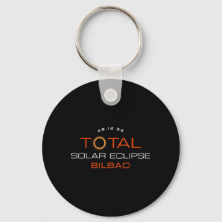 Total Solar Eclipse 2026 Bilbao Spain Totality Key Ring