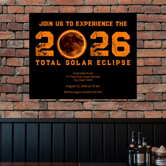 Total Solar Eclipse 2026 Event Poster (Total Solar Eclipse 2026 Event Poster )