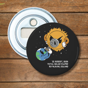 Total Solar Eclipse 2026 Iceland Photobomb Bottle Opener