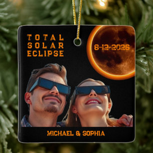 Total Solar Eclipse 2026 Souvenir Ceramic Ornament