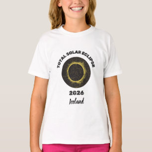 Total Solar Eclipse 2026 Totality Girls T-Shirt