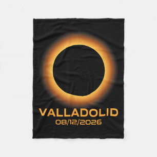 Total Solar Eclipse 2026 Valladolid Spain Totality Fleece Blanket
