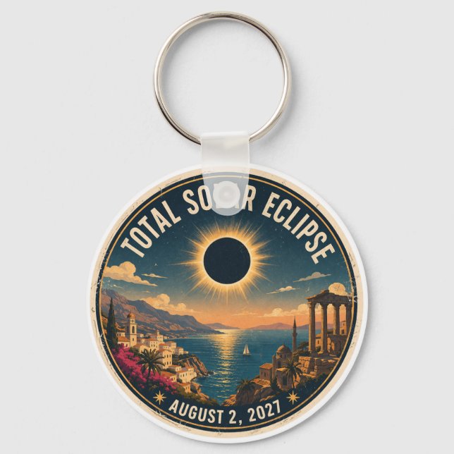 Total Solar Eclipse 2027  Key Ring (Front)
