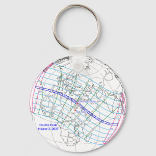 Total Solar Eclipse 2027 Map Key Ring