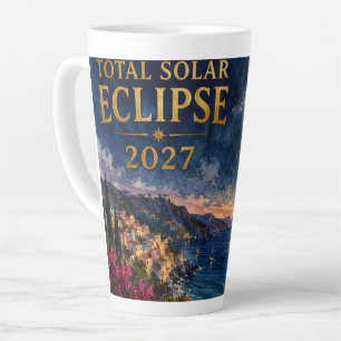 Total Solar Eclipse 2027 Mediterranean  Latte Mug