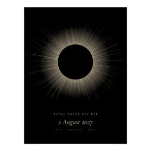 Total Solar Eclipse 2027 Poster – Corona Art