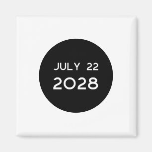 Total Solar Eclipse 2028 New Zealand _1  Magnet