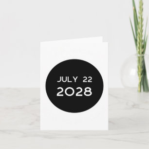 Total Solar Eclipse 2028 New Zealand  Card