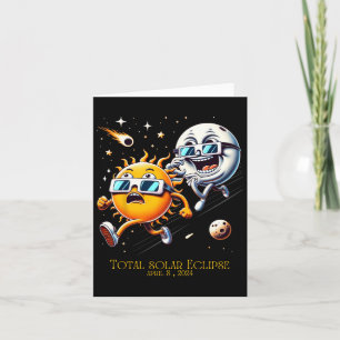 Total Solar Eclipse 8-4-2024 Sun Flees Moon Eclips Card