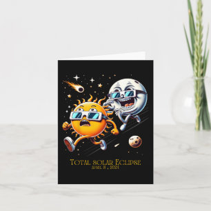 Total Solar Eclipse 8-4-2024 Sun Flees Moon Eclips Card