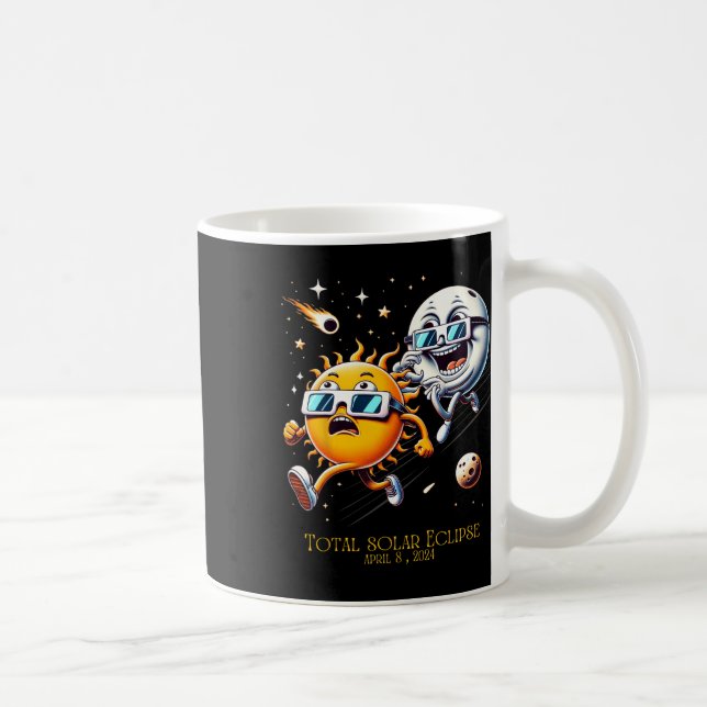 Total Solar Eclipse 8-4-2024 Sun Flees Moon Eclips Coffee Mug (Right)