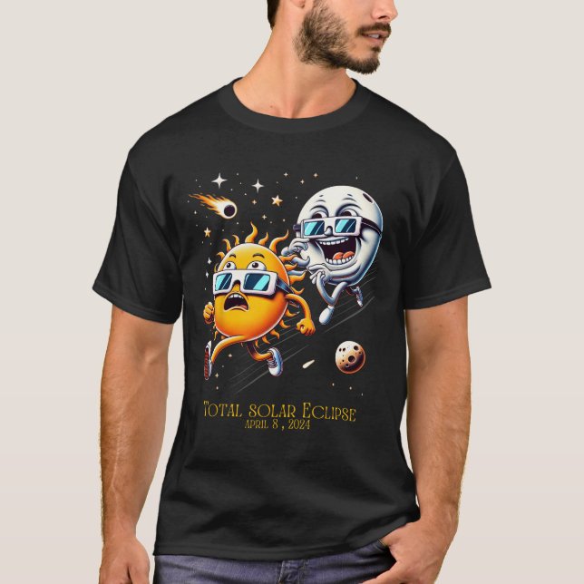 Total Solar Eclipse 8-4-2024 Sun Flees Moon Eclips T-Shirt (Front)