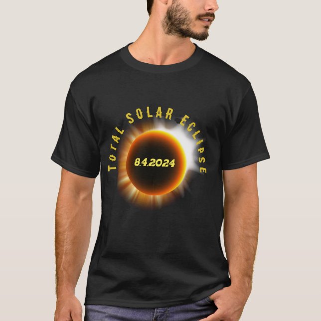 total solar eclipse 8/4/2024 USA T-Shirt (Front)