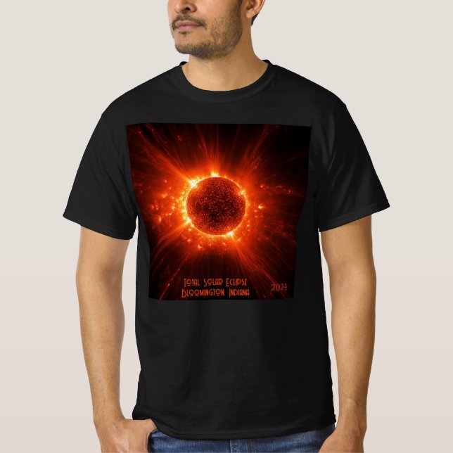 Total Solar Eclipse Add Any Text & Date Unisex T-Shirt (Front)