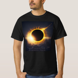Total Solar Eclipse Add Any Text & Date Unisex T-Shirt