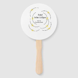 Total solar eclipse add date location half sun pat hand fan