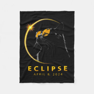 Total Solar Eclipse April 08 2024 Totality Funny C Fleece Blanket