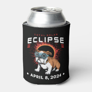 Total Solar Eclipse April 2024 Bulldog Lover Gifts Can Cooler