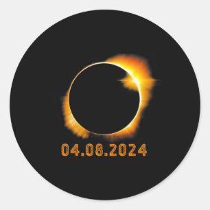 Total Solar Eclipse April 8 20241 Classic Round Sticker