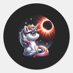 Total Solar Eclipse April 8 2024 America Solar Ecl Classic Round Sticker