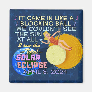 Total Solar Eclipse April 8 2024 American Funny Magnet