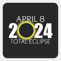Total Solar Eclipse - April 8, 2024 - Black Design