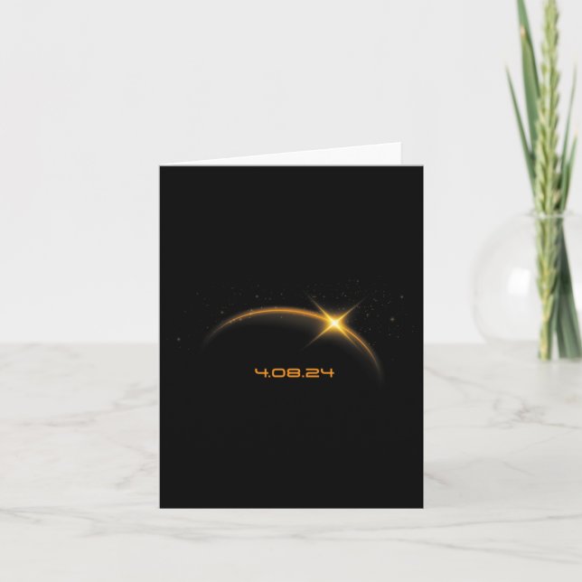 Total Solar Eclipse April 8 2024  Card (Front)