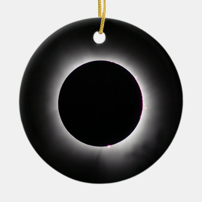 Total Solar Eclipse April 8, 2024 Ceramic Ornament (Front)