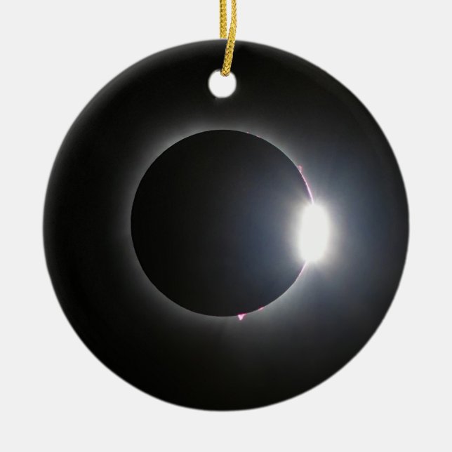 Total Solar Eclipse April 8, 2024 Ceramic Ornament (Front)