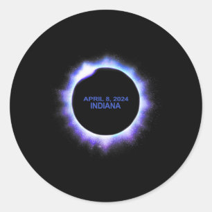 Total Solar Eclipse April 8 2024 Classic Round Sticker