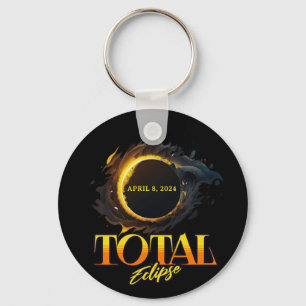 Total Solar Eclipse April 8, 2024 Commemorative  Key Ring