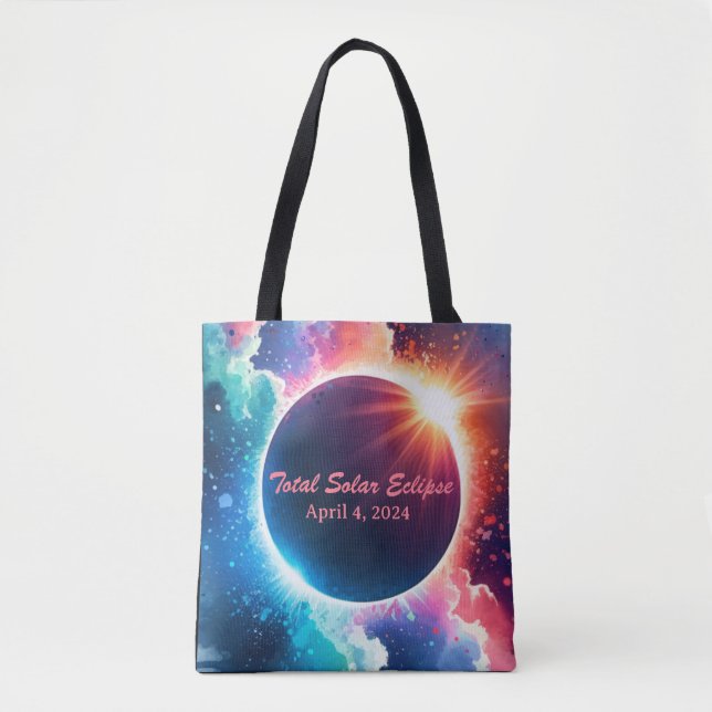 Total Solar Eclipse April 8, 2024 Commemorative Tote Bag (Front)