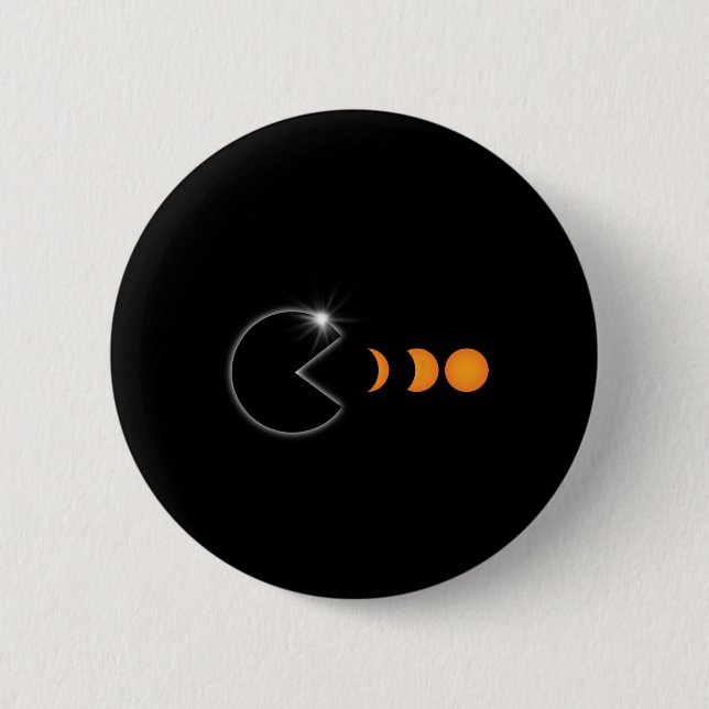 Total Solar Eclipse April 8 2024 Fun Phases Totali 6 Cm Round Badge (Front)