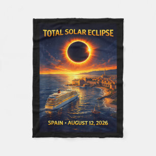 Total Solar Eclipse April 8 2024 men women kids 3 Fleece Blanket