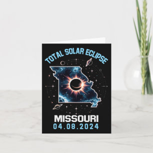 Total Solar Eclipse April 8 2024 Missouri Totality Card